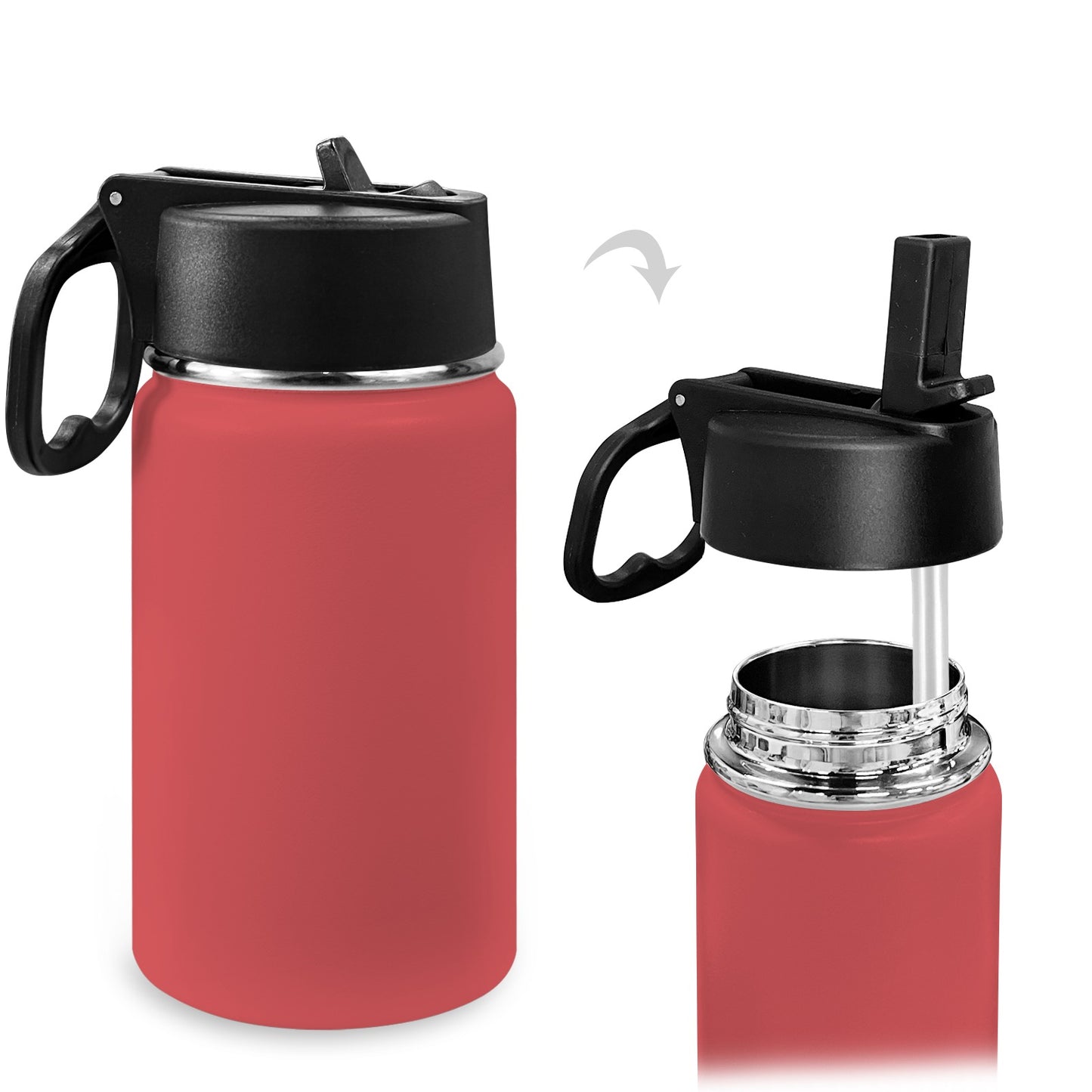 Red Kids Water Bottle Stainless Steel