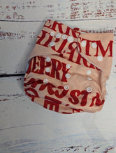 Indlæs billede til gallerivisning Pre Loved Christmas Print Text Nappy
