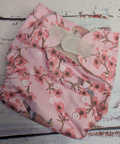 Sample Pink Blossom Pocket Cloth nappy