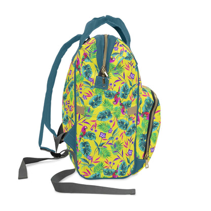 Yellow Parrots Jungle Baby Change Backpack Bag