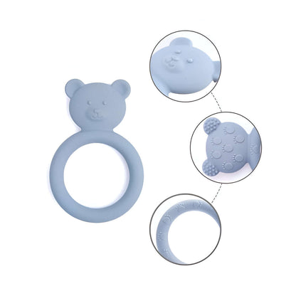 Teddy Bear Baby Teething Ring Close Up Detail