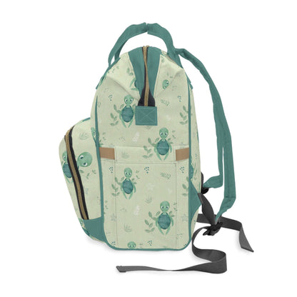 Turtle Light Green Baby Changing Backpack Bag