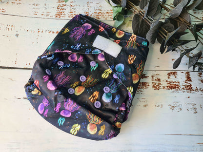 Colourful Jellyfish Reusable Cloth Nappy Wrap