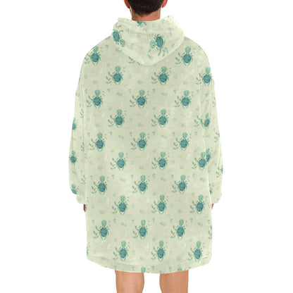 Turtle Recall Fleece Hooded Blanket