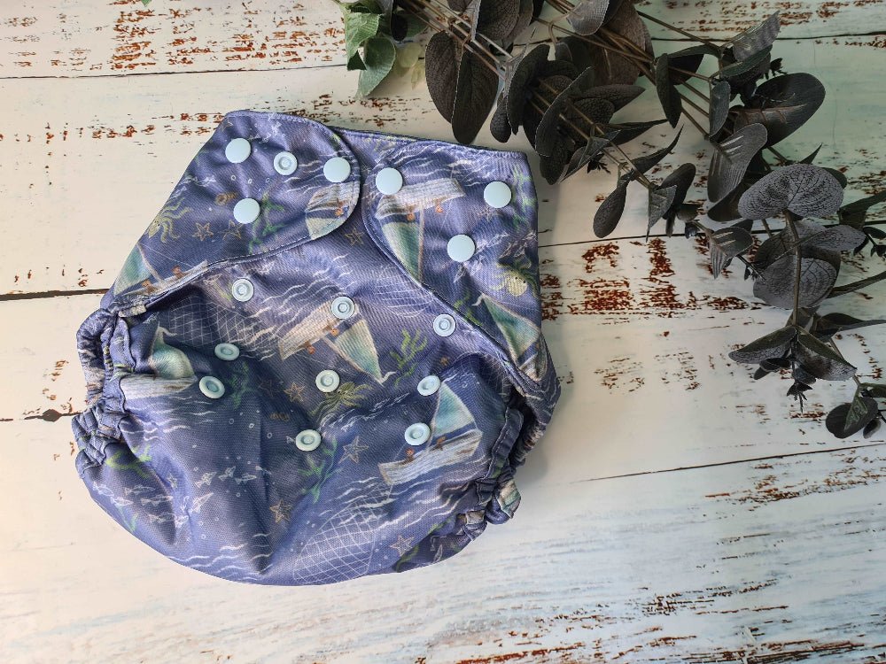 All In Two Part Reusable Cloth Nappies – Eco - Friendly & Ultra - Absorbent - Green Cheeks - cloth nappy