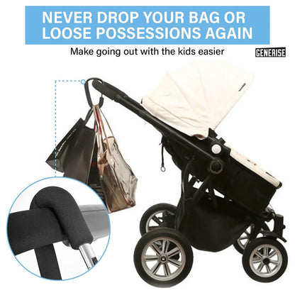 Baby Bag - Buggy Pram Clip - 10kg Load Capacity - Green Cheeks - Stroller Accessories
