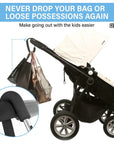 Baby Bag - Buggy Pram Clip - 10kg Load Capacity - Green Cheeks - Stroller Accessories