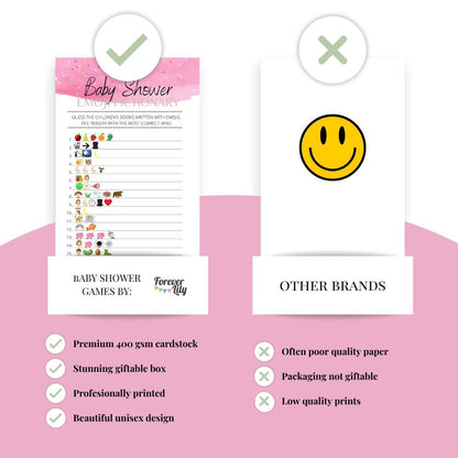 Baby Girl Baby Shower Games | 6 Game Bundle - Green Cheeks - Baby Shower Gift