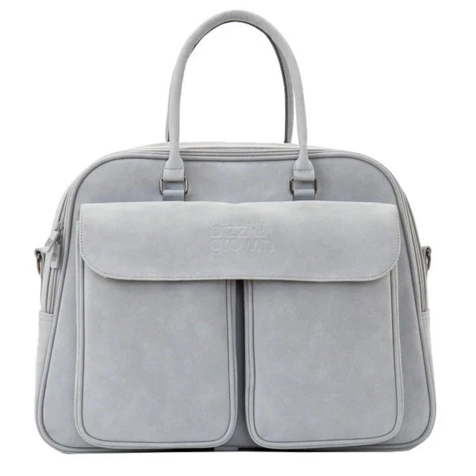 Baby Travel Crib Changing Bag - Vegan Leather Whisper Grey - Pod® - Green Cheeks - Changing Bag