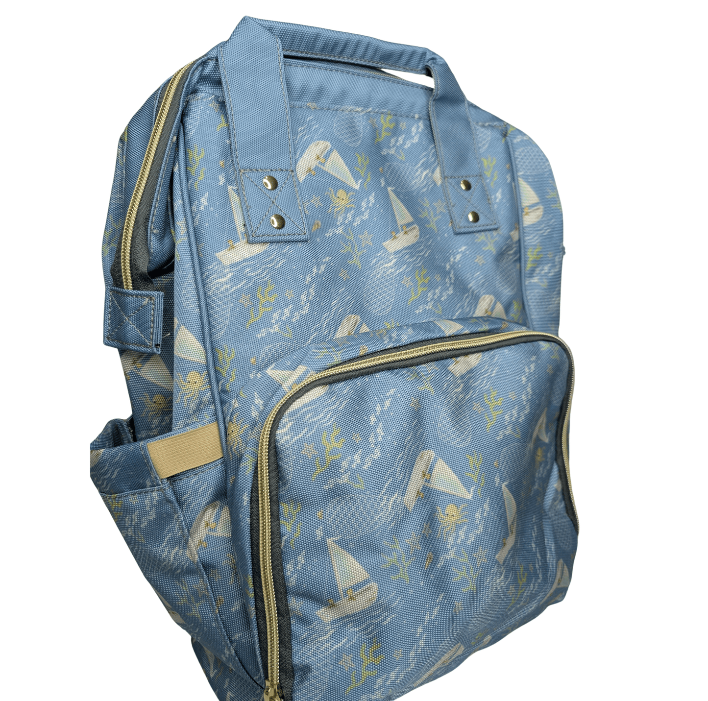 Bait Scot Baby Changing Bag | Nautical & Practical Nappy Bag - Green Cheeks - Diaper Bag