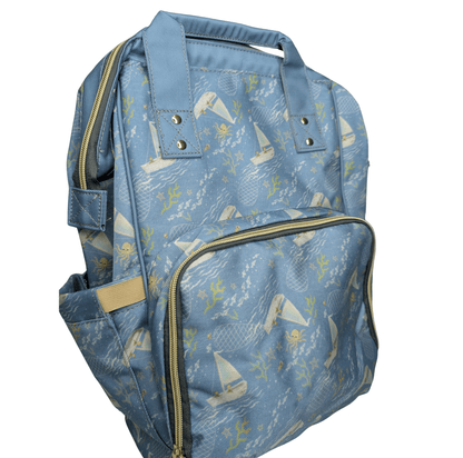 Bait Scot Baby Changing Bag | Nautical & Practical Nappy Bag - Green Cheeks - Diaper Bag