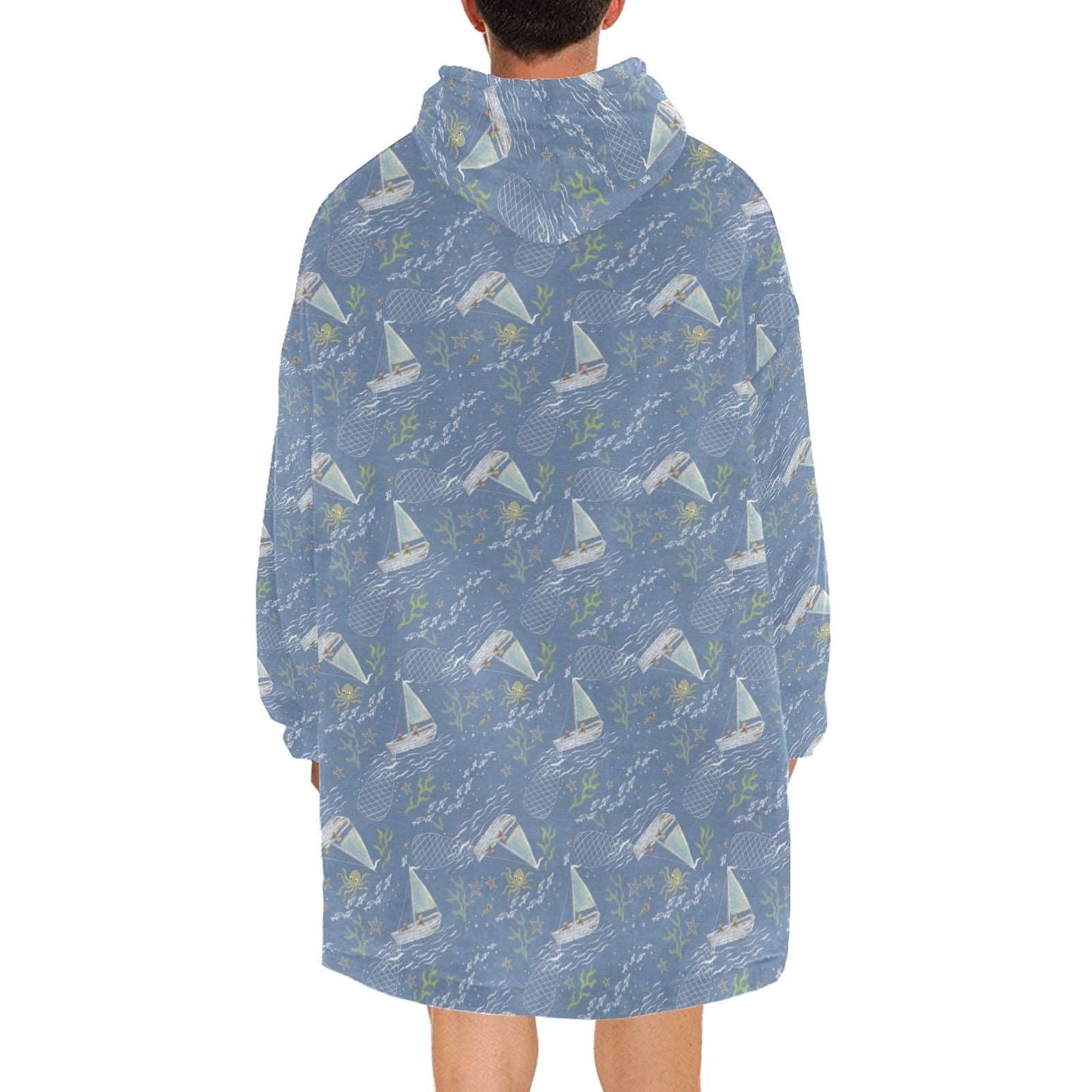 Bait Scot - Hooded Blanket - Green Cheeks - Blanket