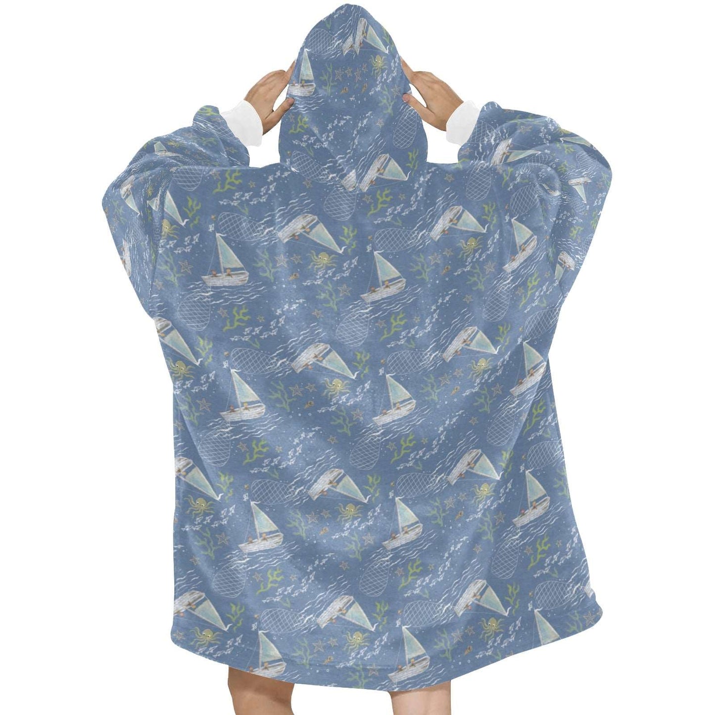 Bait Scot - Hooded Blanket - Green Cheeks - Blanket