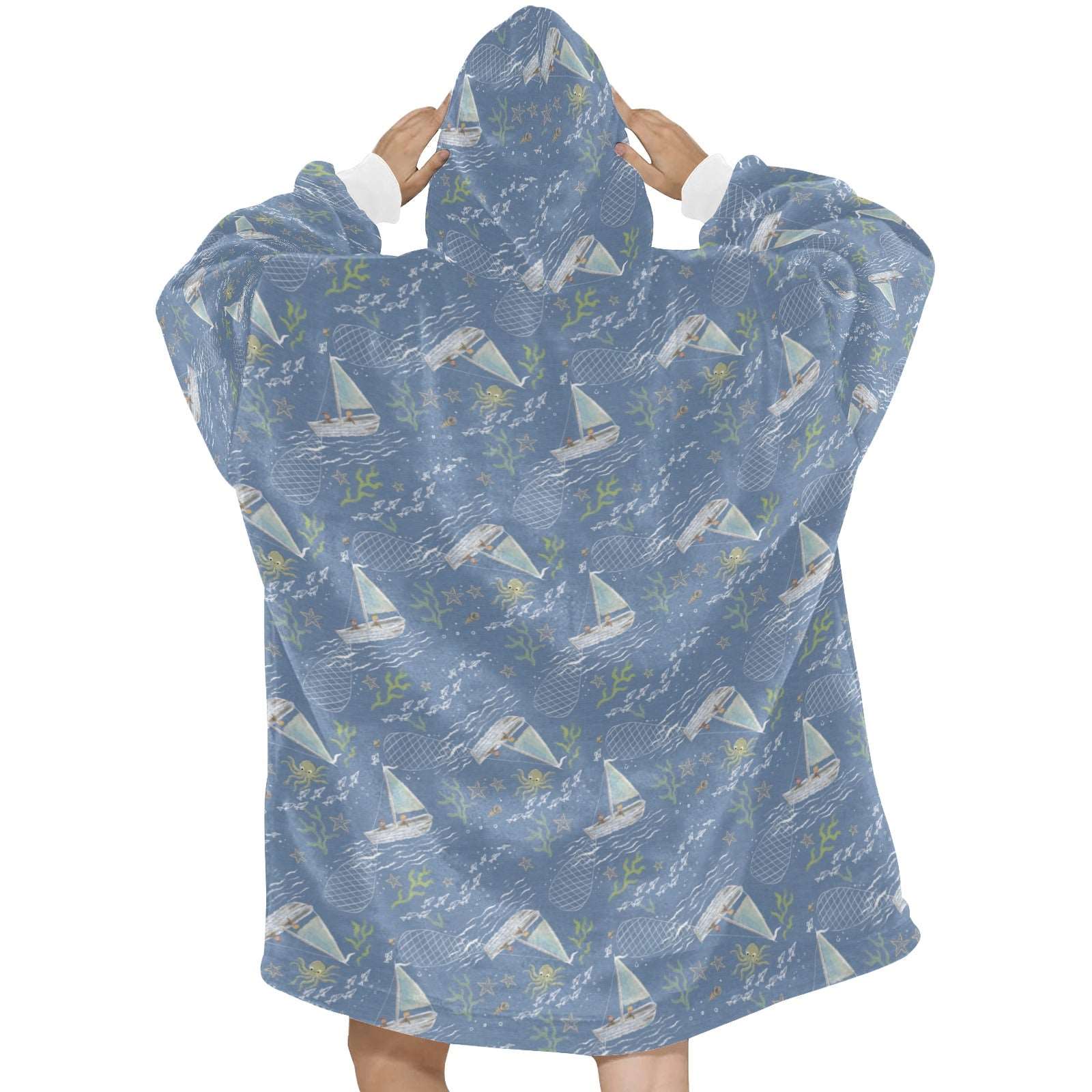 Bait Scot - Hooded Blanket - Green Cheeks - Blanket