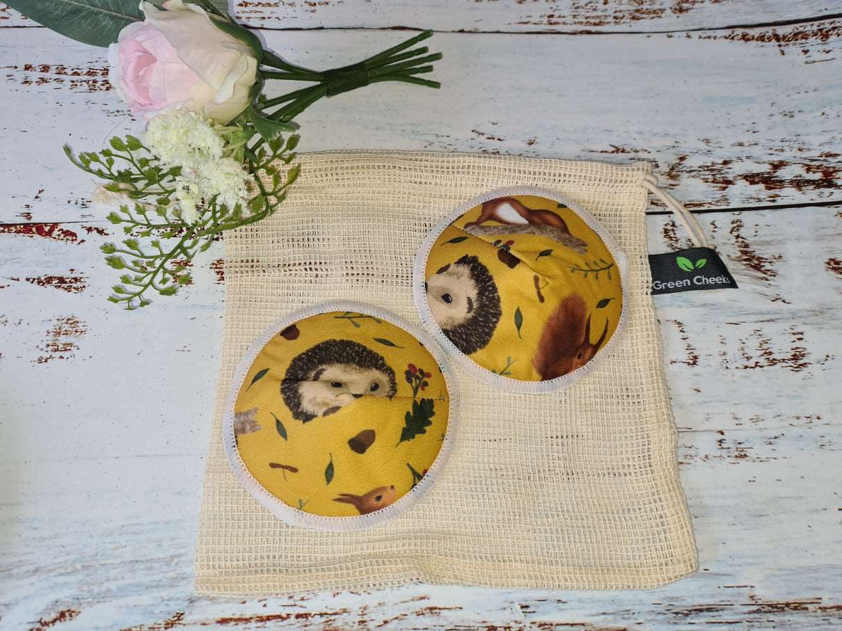 Bamboo Reusable Breast Pads - Nursing Pads for Breastfeeding - Green Cheeks - Eco Alternative