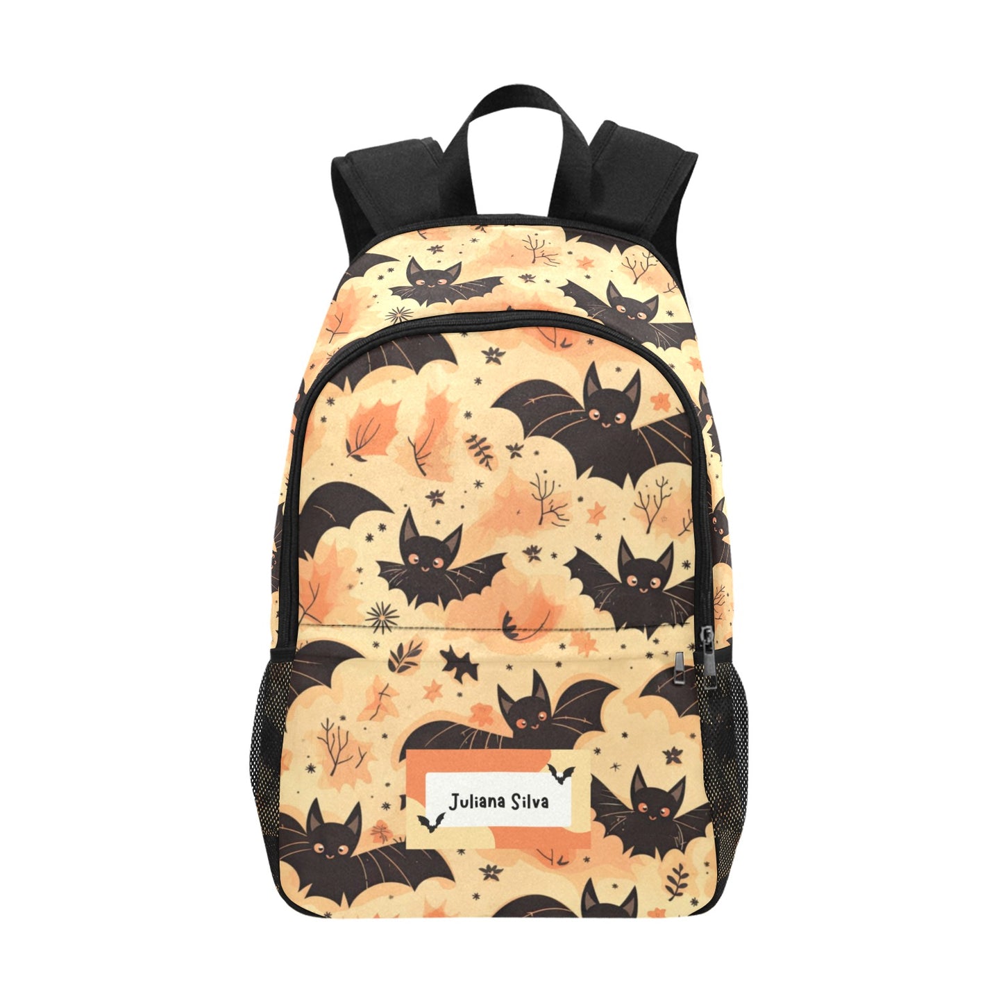 Personalised School Bag with Unique Patterns - Halloween Bats