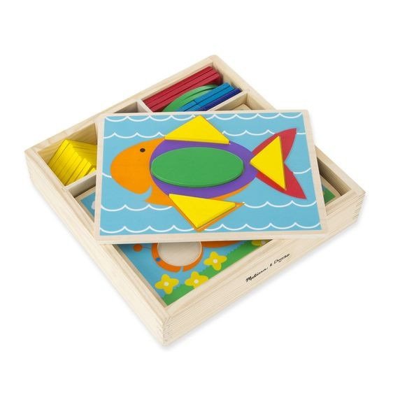 Beginner Pattern Blocks by Melissa and Doug - Green Cheeks - Puzzle