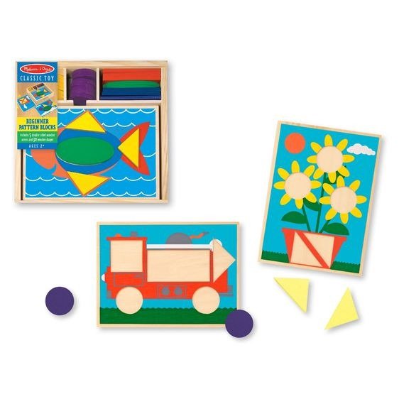 Beginner Pattern Blocks by Melissa and Doug - Green Cheeks - Puzzle