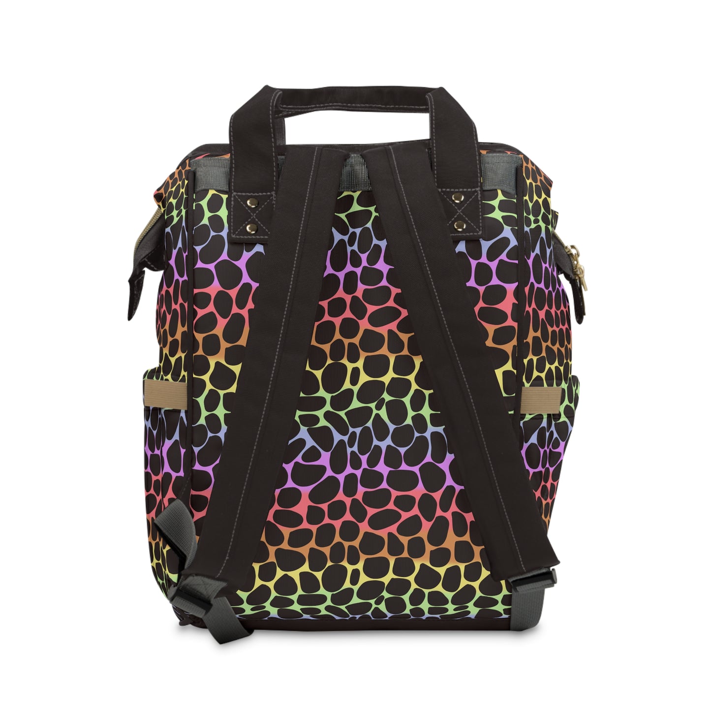 Rainbow Animal Print Baby Changing Bag Rucksack