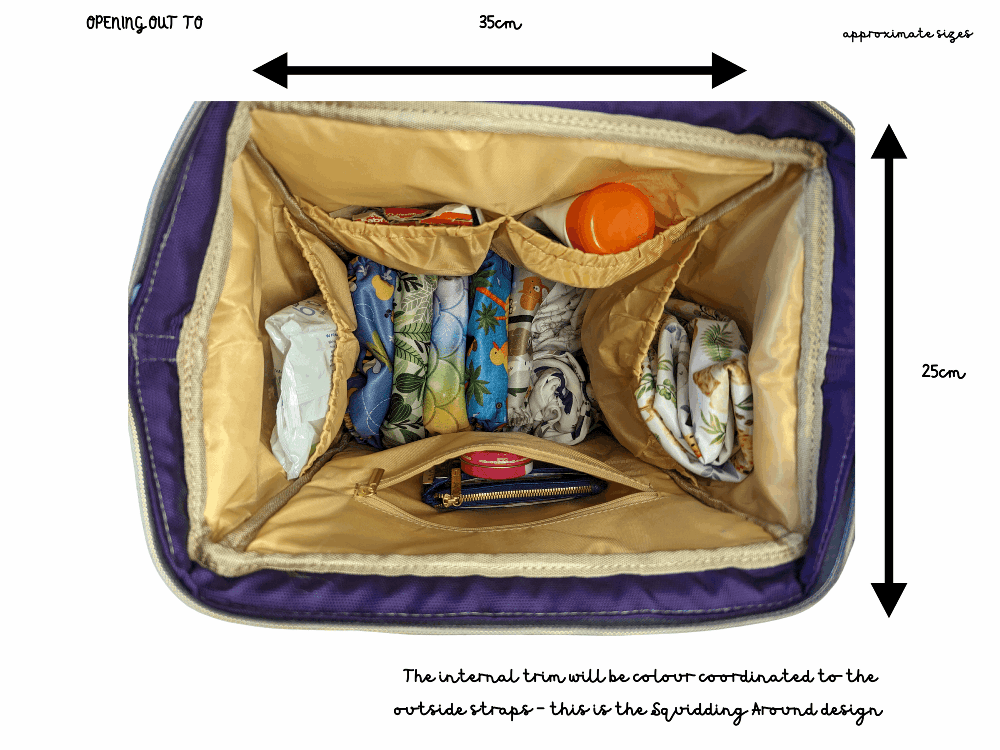 Captain’s Carryall Baby Changing Bag | Nautical Blue Nappy Bag - Green Cheeks - Diaper Bag