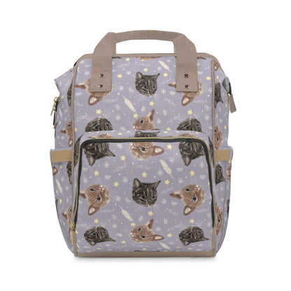 Cats & Kittens Baby Nappy Changing Bag - Green Cheeks - Diaper Bag