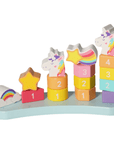 Classic My 1st Wooden Unicorn Number Stacker - Green Cheeks - Baby & Toddler