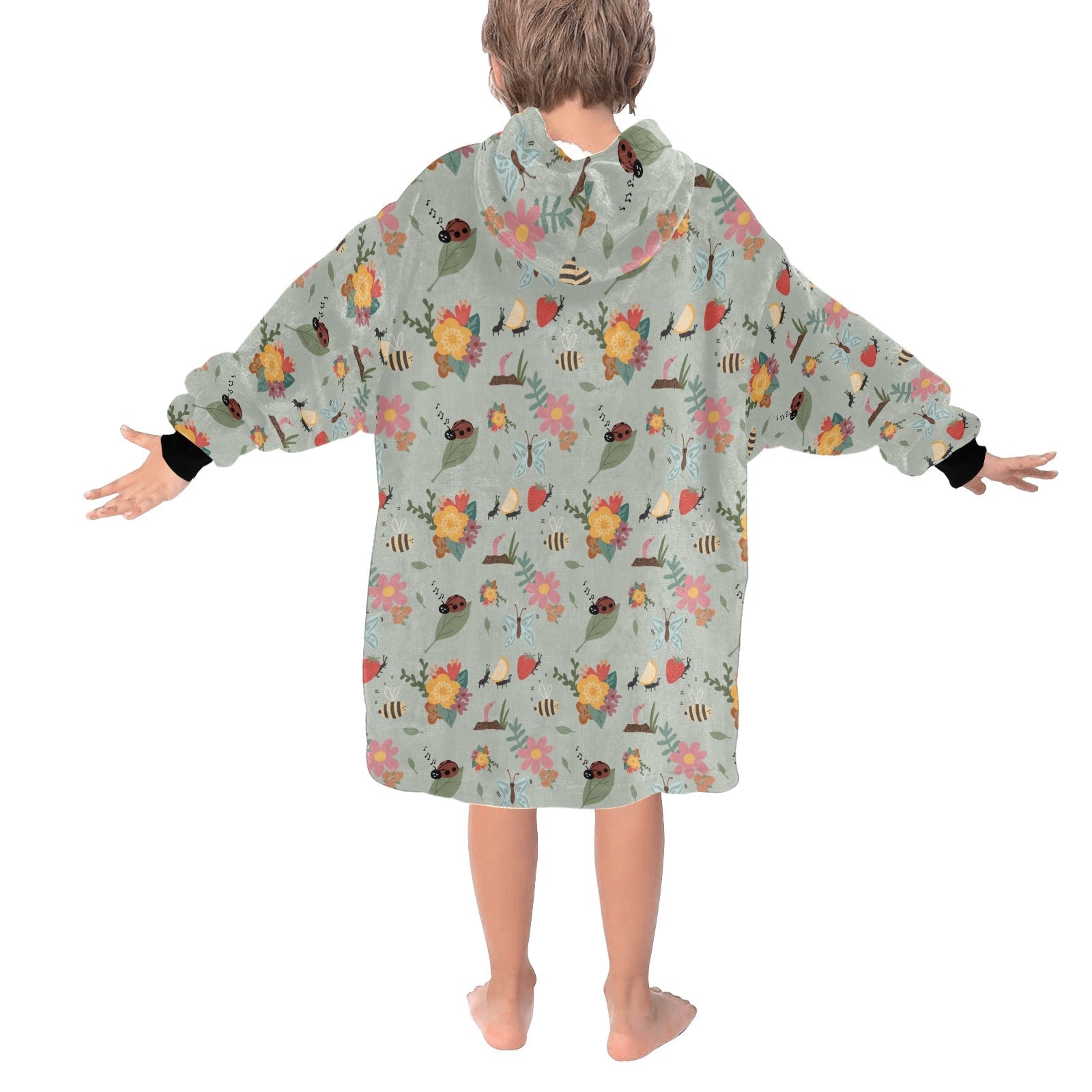 Creepin' It Real - Hooded Blanket - Green Cheeks - Blanket
