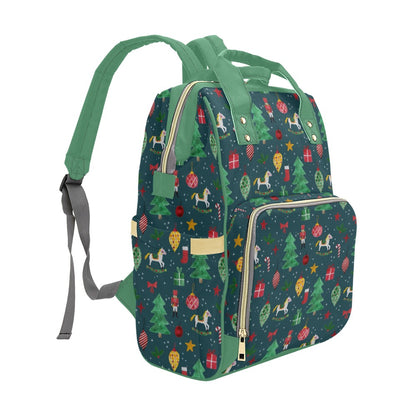 And So This Is Christmas Nappy Bag Multi-Function Diaper Backpack/Diaper Bag