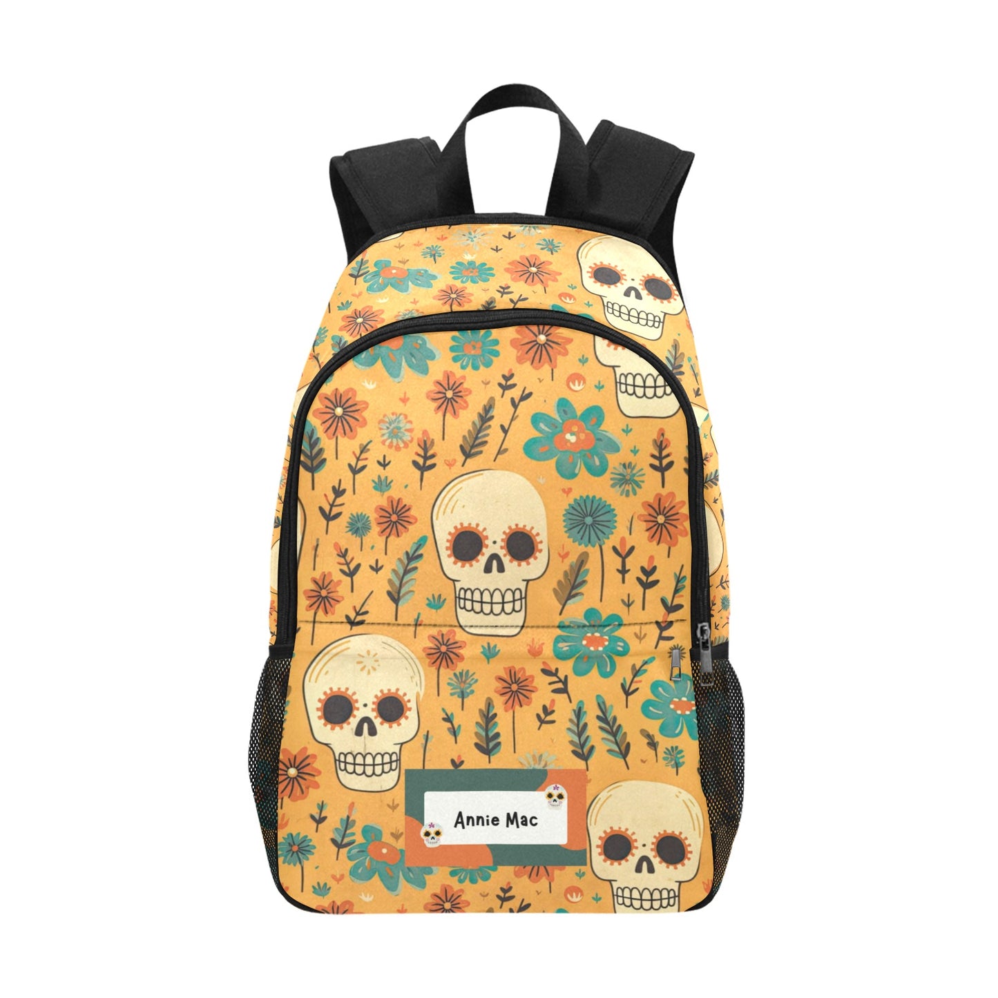 Personalised School Bag with Unique Patterns - Skull Candy