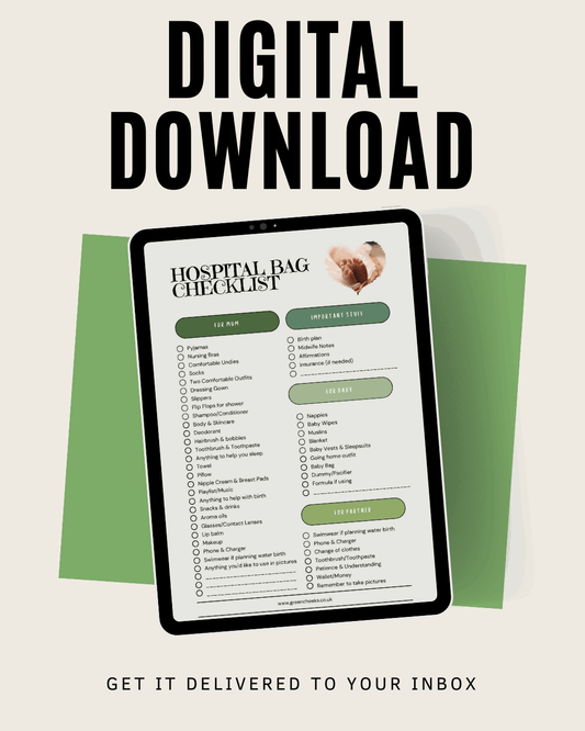 FREE DOWNLOAD. Giving Birth? Download Our Printable Hospital Bag Checklist - There's Also Reminders for Dad and Room to Add Your Own - Green Cheeks - Check List