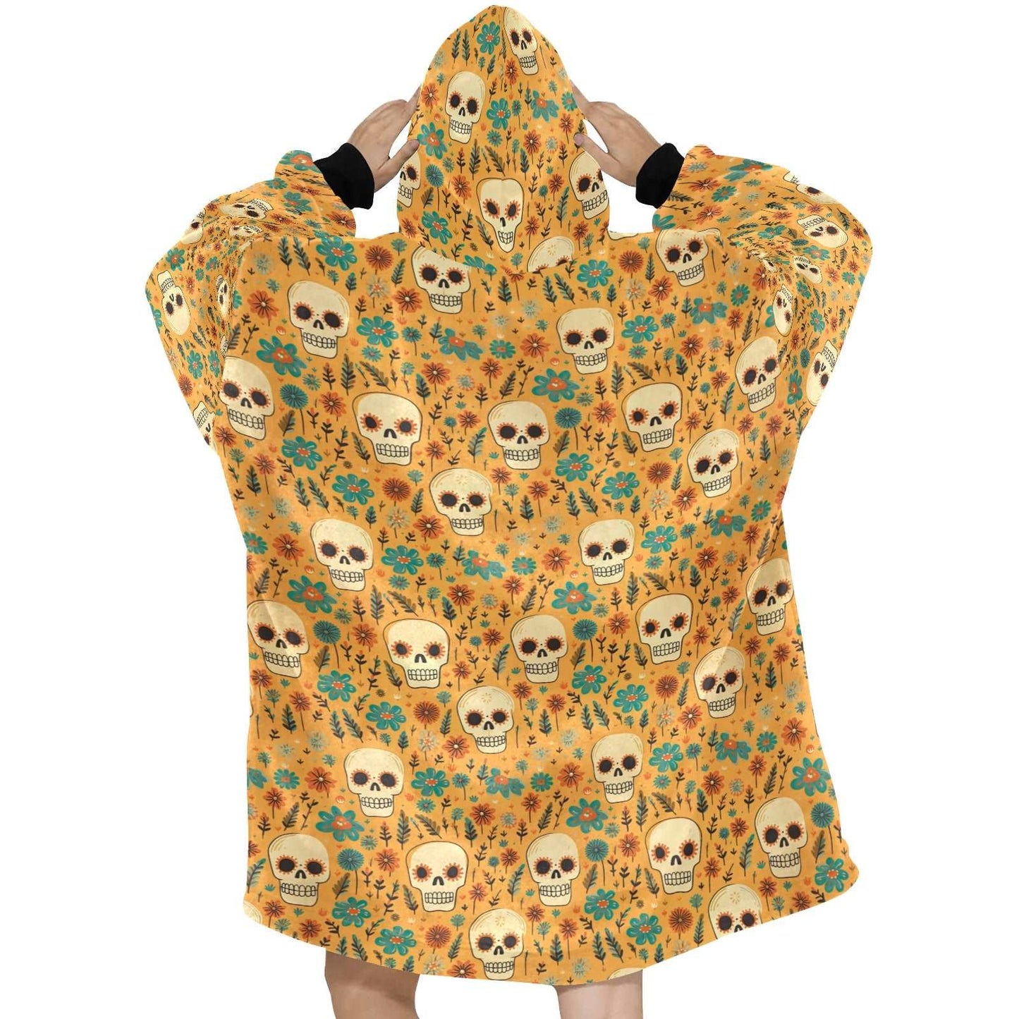Funny Bones - Hooded Blanket - Green Cheeks - Blanket
