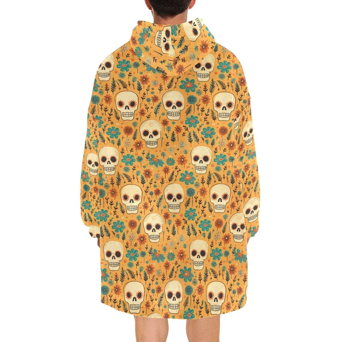 Funny Bones - Hooded Blanket - Green Cheeks - Blanket