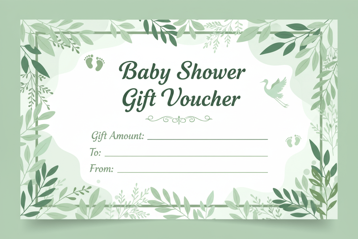 Green Cheeks Baby Shower Gift Voucher - Green Cheeks - Gift Cards