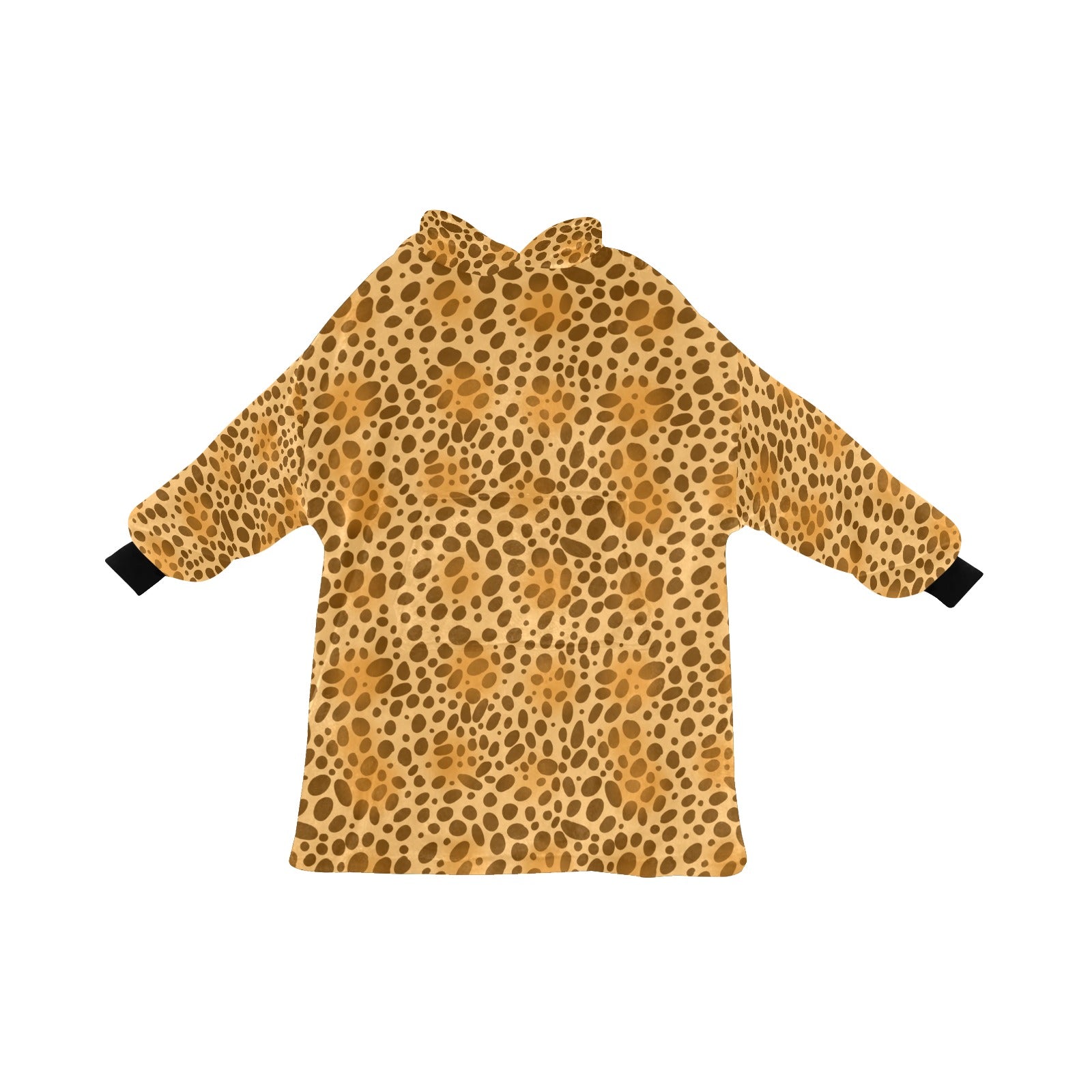 Growing Wild - Leopard Print - Hooded Blanket - Green Cheeks - Blanket