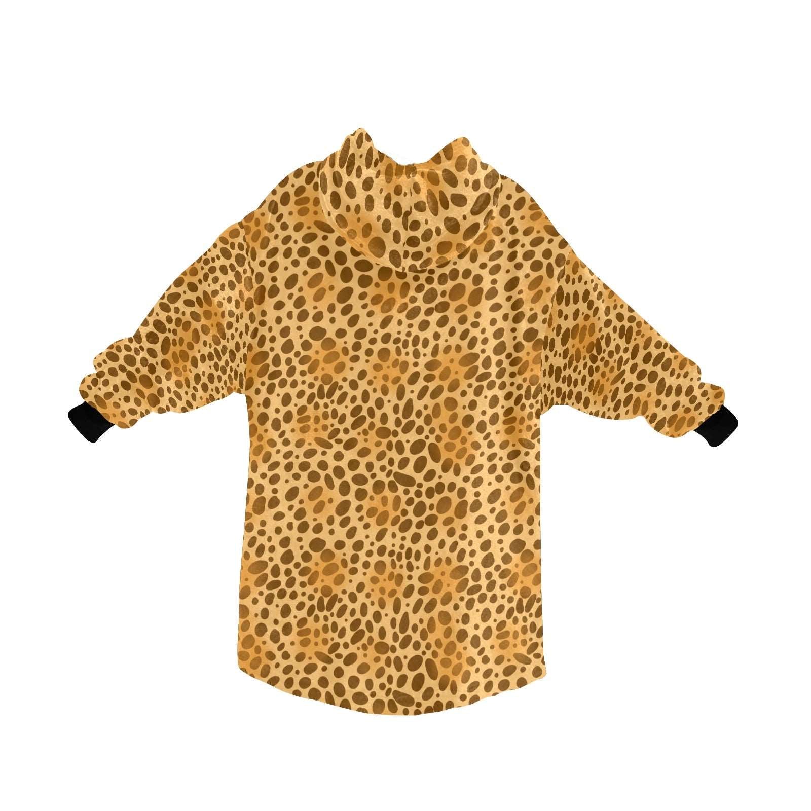 Growing Wild - Leopard Print - Hooded Blanket - Green Cheeks - Blanket
