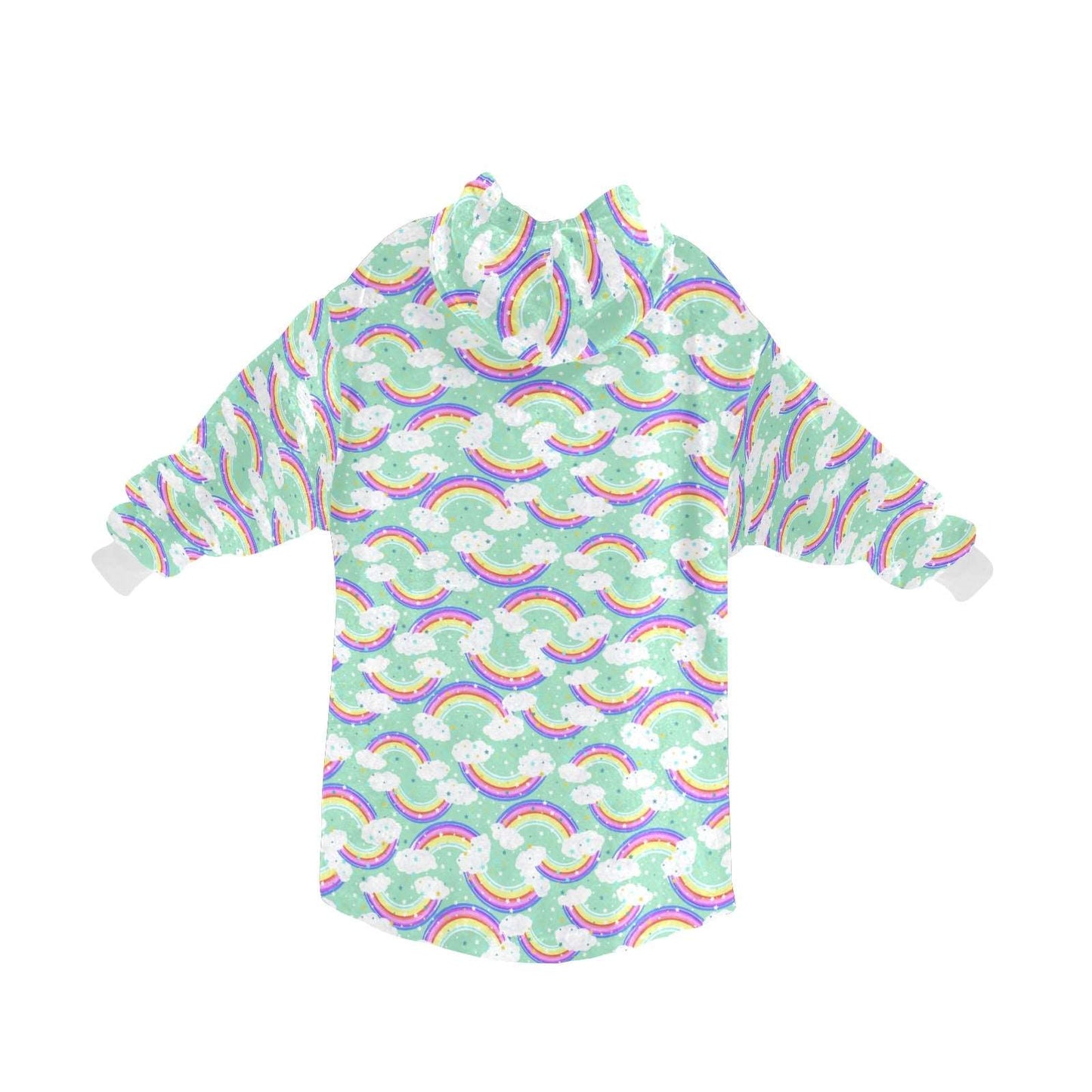 Happy Rainbow - Hooded Blanket - Green Cheeks - Blanket