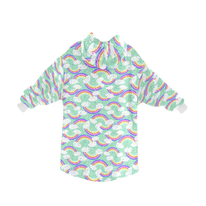 Happy Rainbow - Hooded Blanket - Green Cheeks - Blanket