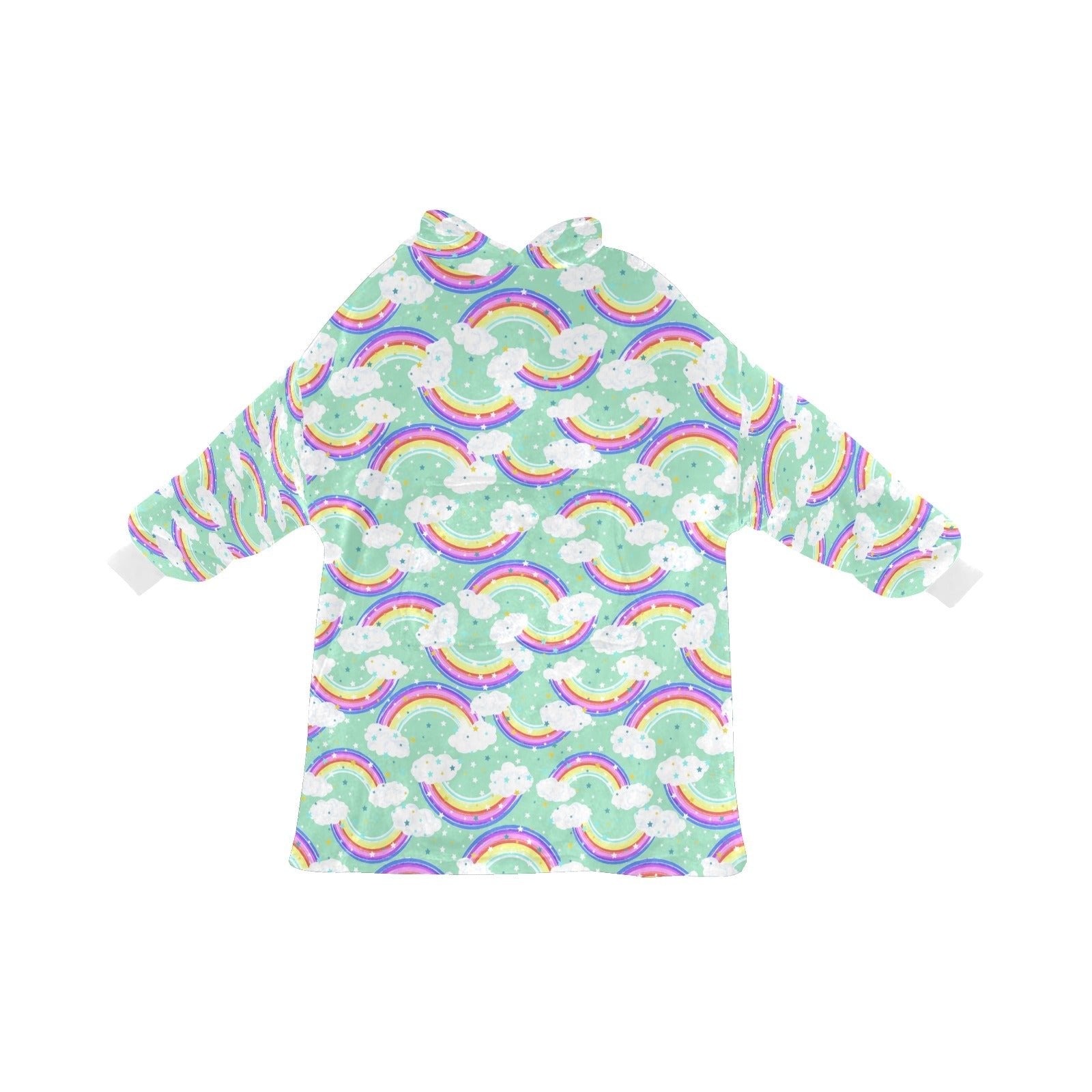 Happy Rainbow - Hooded Blanket - Green Cheeks - Blanket