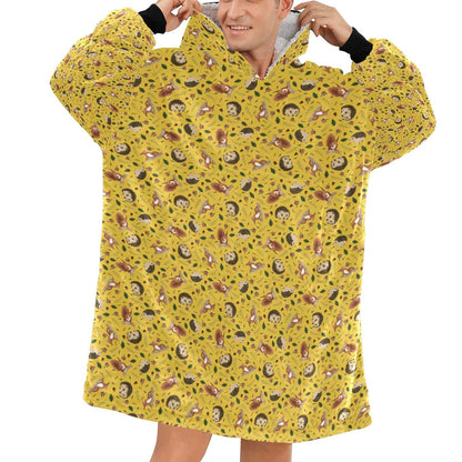 Hedge Over Heels - Hooded Blanket - Green Cheeks - Blanket