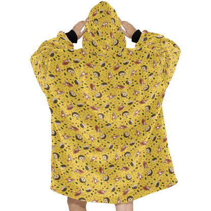 Hedge Over Heels - Hooded Blanket - Green Cheeks - Blanket