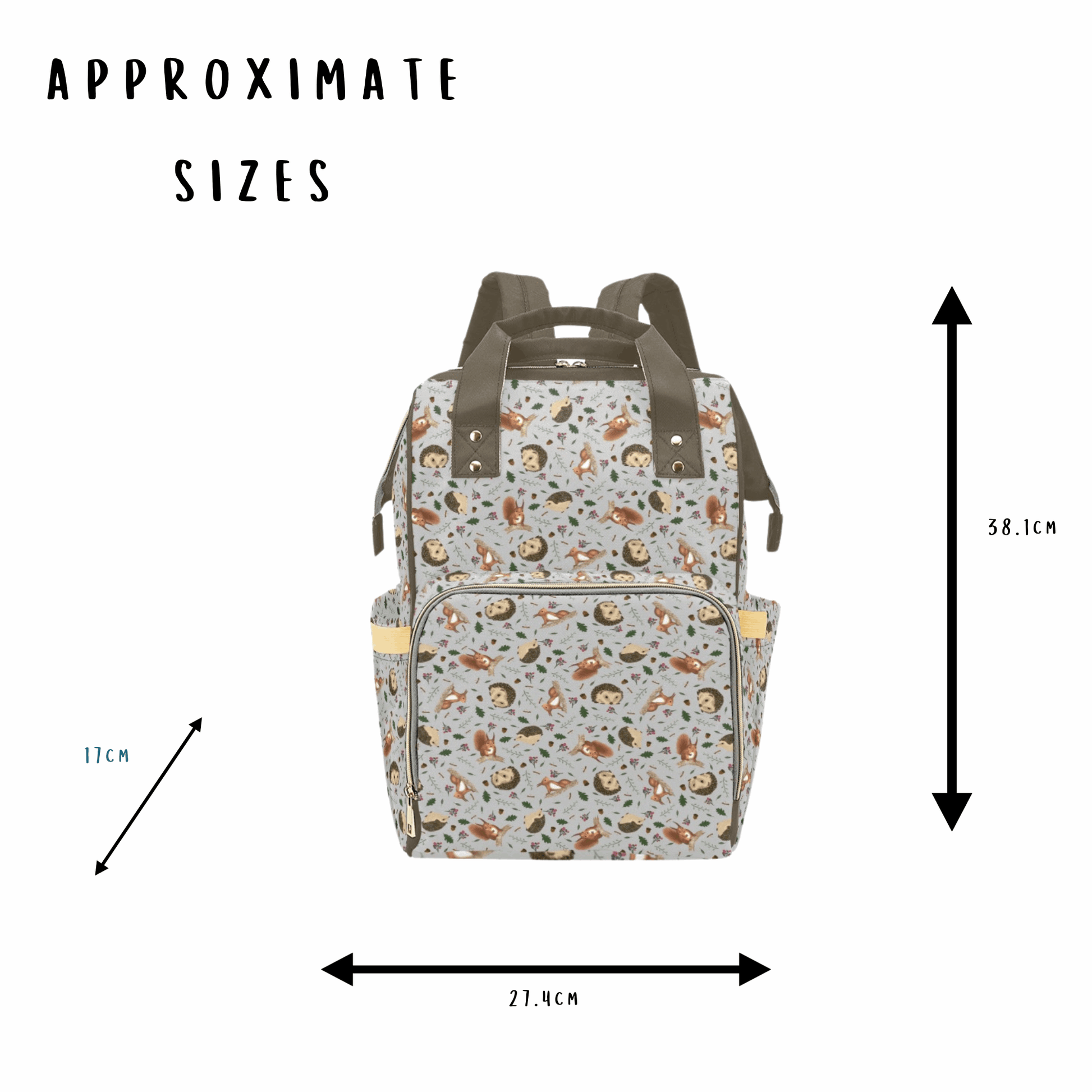 Hedgehog Baby Changing Backpack Bag - Hedge Over Heels - Green Cheeks - Diaper Bag