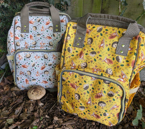 Hedgehog Baby Changing Backpack Bag - Hedge Over Heels - Green Cheeks - Diaper Bag
