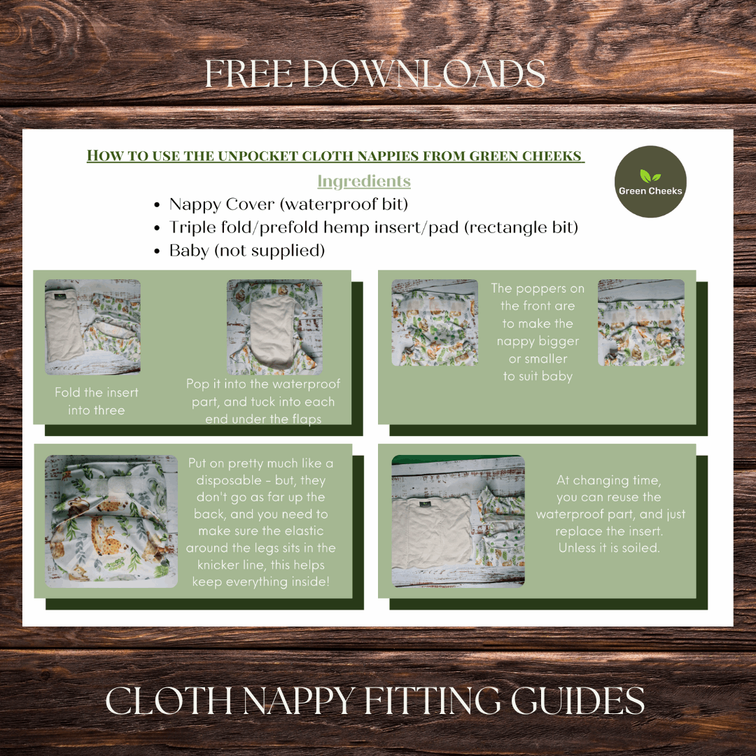 How To Put On & Use Cloth Nappies - Free Digital Downloads - Green Cheeks - Check List