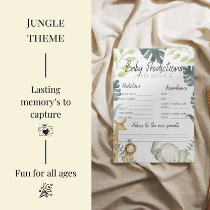 Jungle Theme Baby Shower Games | 6 Game Bundle - Green Cheeks - Baby Shower Gift