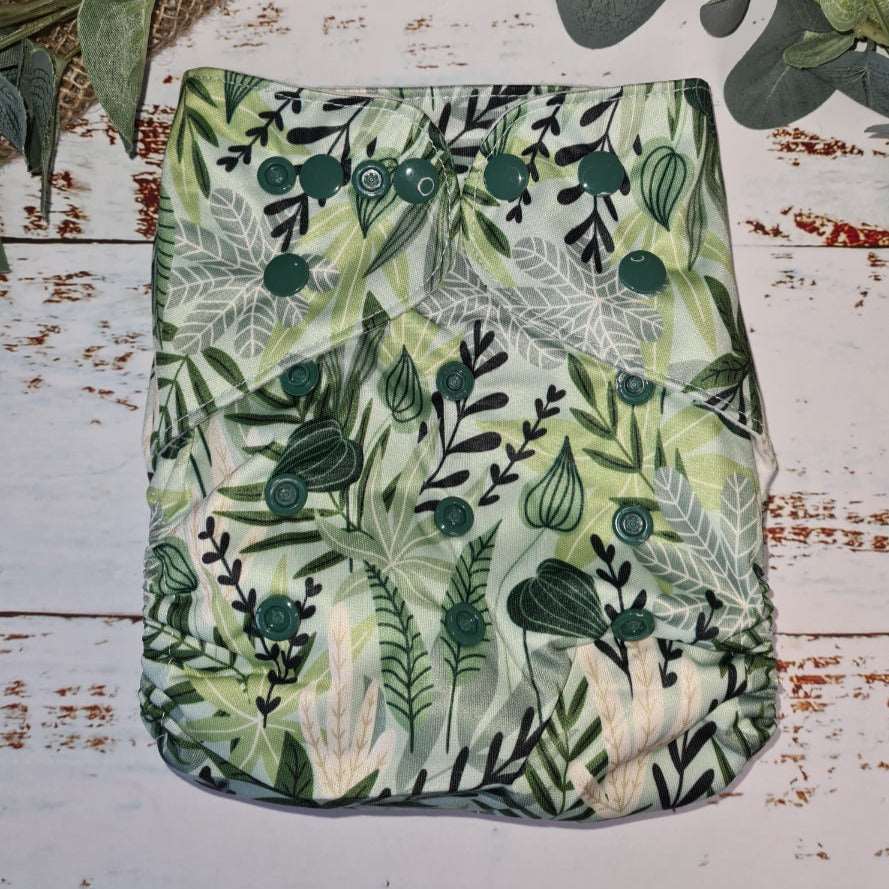 Justa - The Pocket Nappy - Green Cheeks - cloth nappy