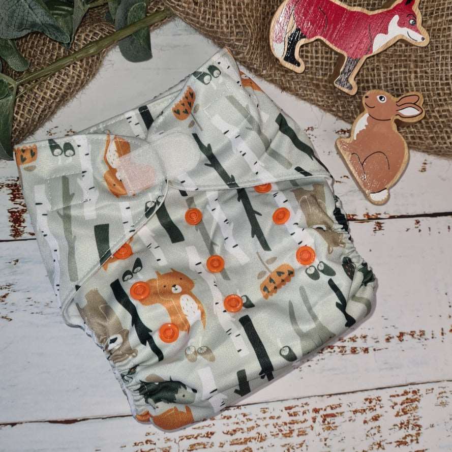 Justa - The Pocket Nappy - Green Cheeks - cloth nappy