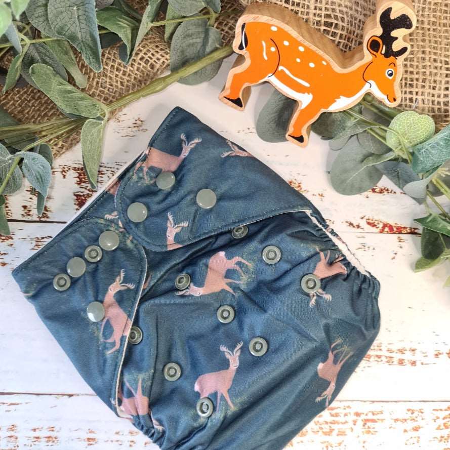 Justa - The Pocket Nappy - Green Cheeks - cloth nappy