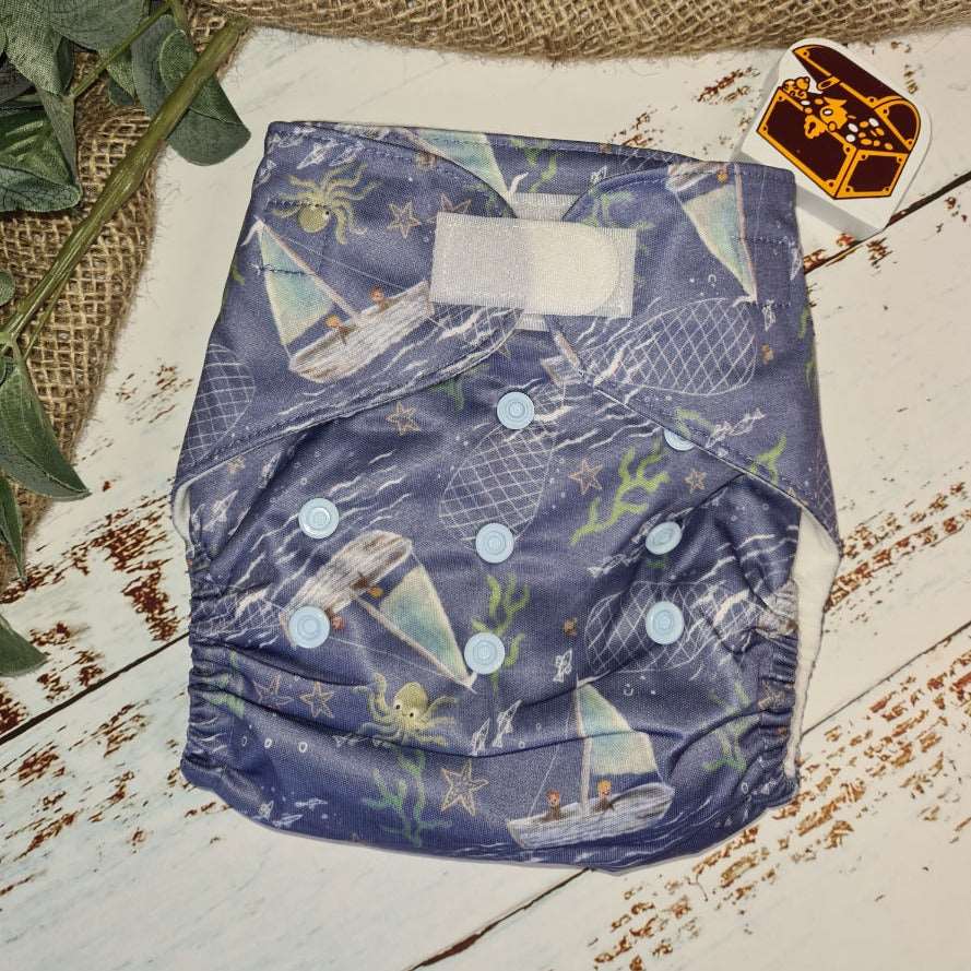 Justa - The Pocket Nappy - Green Cheeks - cloth nappy