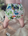 Justa - The Pocket Nappy - Green Cheeks - cloth nappy