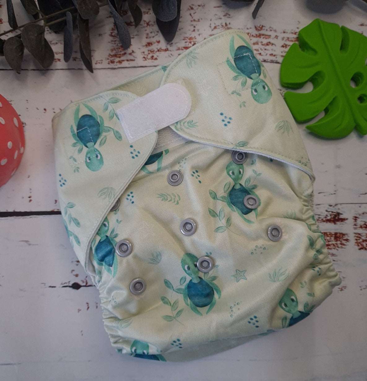 Justa - The Pocket Nappy - Green Cheeks - cloth nappy